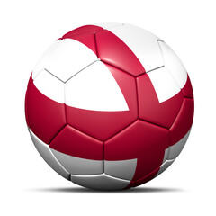 Fototapeta premium 3d soccer ball with England flag - 3D Render isolated in background white.