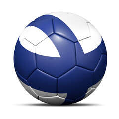 Fototapeta premium 3d soccer ball with Finland flag - 3D Render isolated in background white.