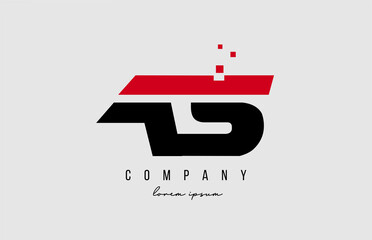 as a s alphabet letter logo combination in red and black color. Creative icon design for company and business