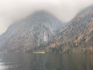 lake and mountains