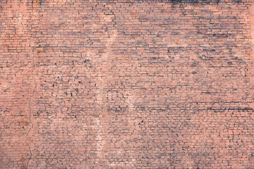 background from the red old brick wall