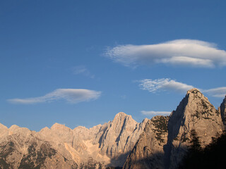 Prisojnik Mountain Peak in the Triglav National Park of Slovenia.