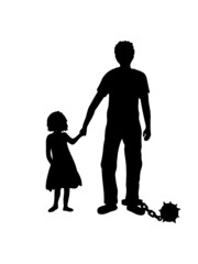 Vater gefangen Tochter 