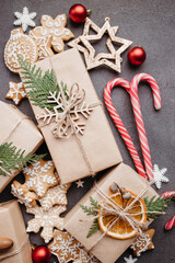 Christmas holidays, New Year greeting card mockup