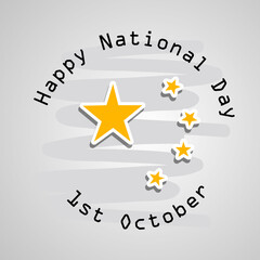 Obraz premium illustration of elements of China National Day background