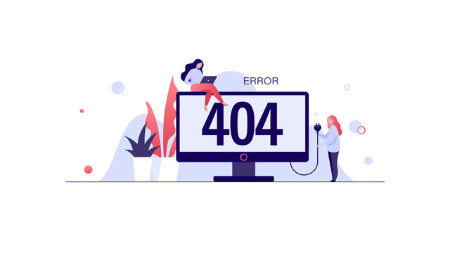 Vector illustration of 404 error page not found