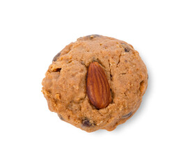 Almond Cookies isolated on white background.