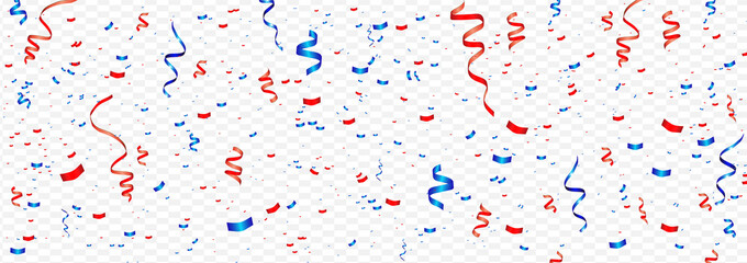 Vector confetti. Festive illustration. Party popper isolated on transparent background