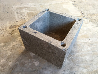 Keramzite block for chimney assembling close up