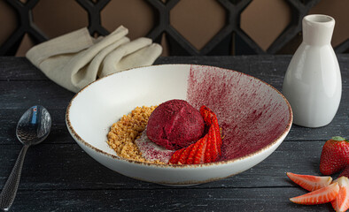 postre Helado con yogurt 