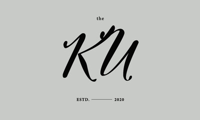 Initials monogram elegant premade logo wedding invitation