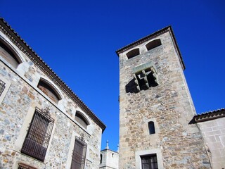 Fototapeta na wymiar medieval square with tower