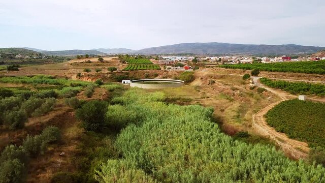 Vista a&eacute;rea de una depuradora de agua