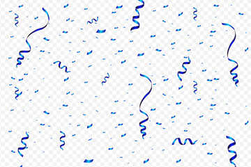 Blue confetti isolated. vector illustration