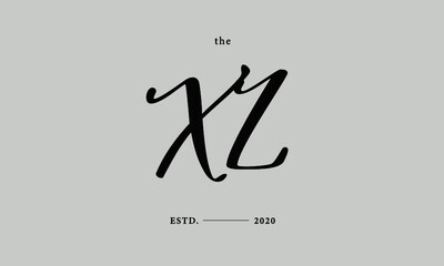 Initials monogram elegant premade logo wedding invitation