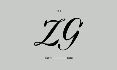 Initials monogram elegant premade logo wedding invitation