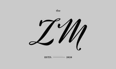 Initials monogram elegant premade logo wedding invitation