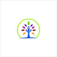 logo tree icon vector templet