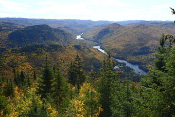 Aerial view of Jacques-Cartier river