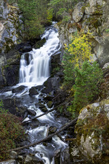 Fototapeta na wymiar Crystal Falls during Autumn in northeast part of Washington State. Photo is HDR.