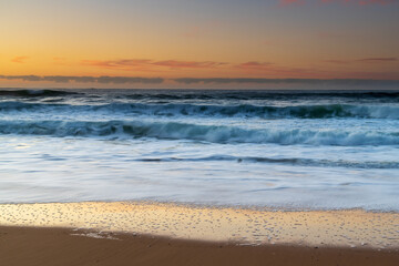 Fototapeta na wymiar Winter Sunrise at the Seaside