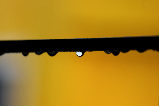 drops of water || background yellow