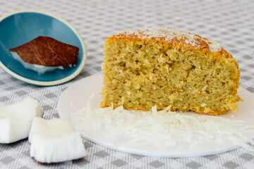 piece of cake on a plate