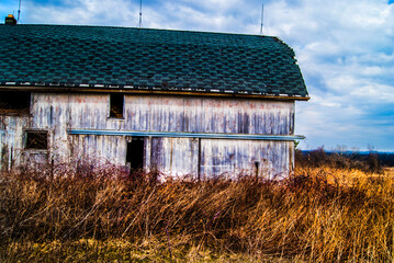 old abandoned farm house