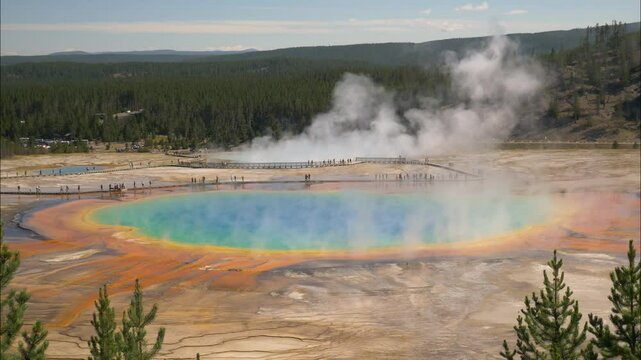 Grand Prismatic Spring at Yellowstone National Park