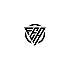 Initial letter FEA triangle monogram clean modern simple logo