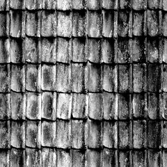 8K roof slate tiles roughness texture, height map or specular for Imperfection map for 3d materials, Black and white texture