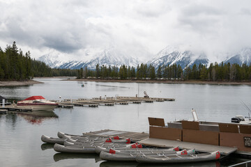 boats on the lake