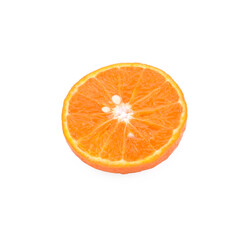 Fototapeta na wymiar tangerine or mandarin fruit with leaves isolated on white background