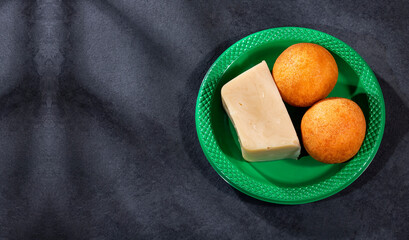 Buñuelo and natilla Colombian cuisine - Christmas tradition