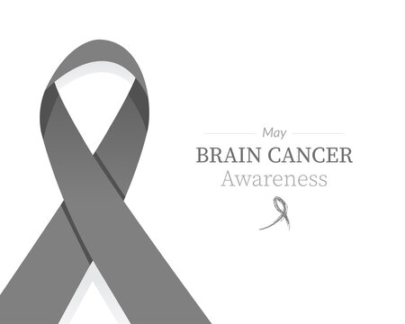Brain cancer awareness - grey ribbon color