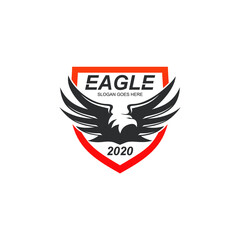 Eagle and shield logo design