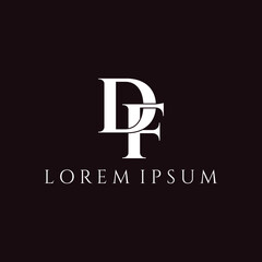 Letter DF luxury logo design vector