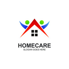 Home care logo design in vector