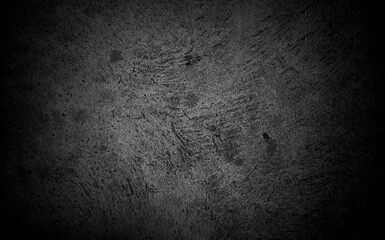 Fototapeta premium Old wall texture cement dark black gray background abstract grey color design are light with white gradient background.