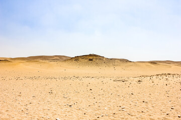 Fototapeta na wymiar Egypt, Giza - Excursion to the desert. Vacation to Africa.