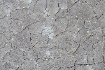 Dry cracked background of volcanic ground turned into desert. Natural abstract texture in crater of...