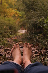 walking in the forest