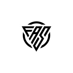 Initial letter FAS triangle monogram clean modern simple logo