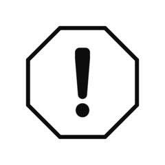Warning icon vector modern design in trendy style for web site and mobile app on white background