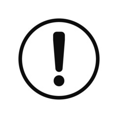 Warning icon vector modern design in trendy style for web site and mobile app on white background