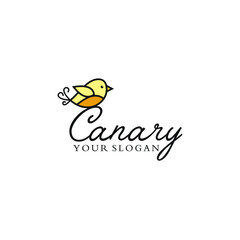 canary logo for boutique vector editable