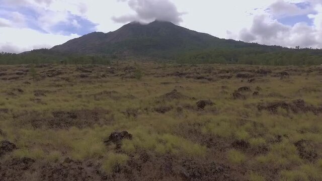 An epic mountain is seen from Baluran National Park, Situbondon, East Java, Indonesia