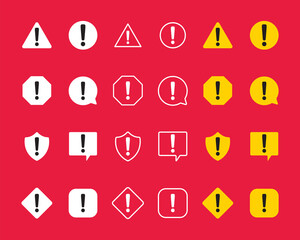 Simple Set of Warnings Related Vector Line Icons. Contains such Icons as Alert, Exclamation Mark, Warning Sign and more.