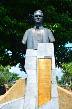 President Diosdado Macapagal head bust statue in Manila, Philippines