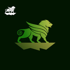 Lion logo template design. Vector illustration.